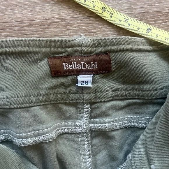 Bella Dahl Olive Green Corduroy Flare Vintage Pants - Picture 10 of 14